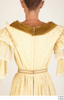  Photos Woman in Historical Dress 10 19th century Historical clothing lace upper body yellow dress 0005.jpg